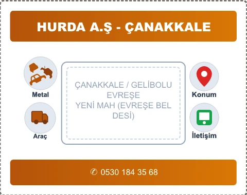 ÇANAKKALE GELİBOLU YENİ MAH (EVREŞE BELDESİ) Hurda Alım