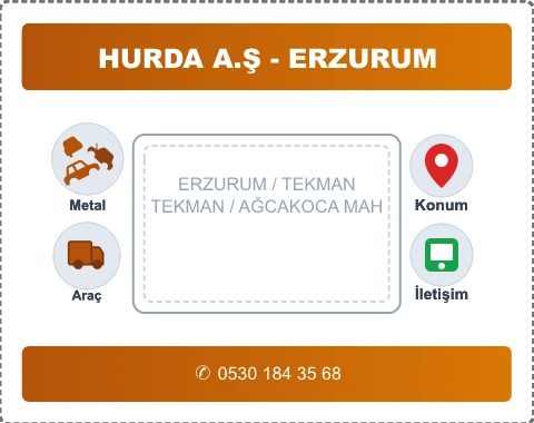 ERZURUM TEKMAN AĞCAKOCA MAH Hurda Alım