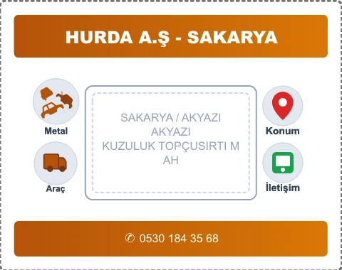 SAKARYA AKYAZI KUZULUK TOPÇUSIRTI MAH Hurda Alım