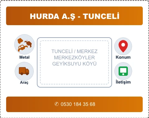 TUNCELİ MERKEZ GEYİKSUYU KÖYÜ Hurda Alım