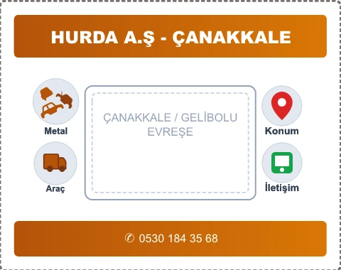 ÇANAKKALE GELİBOLU EVREŞE Hurda Alım